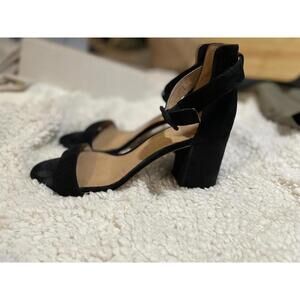 Madewell Stylish Black Ankle Strap Heels